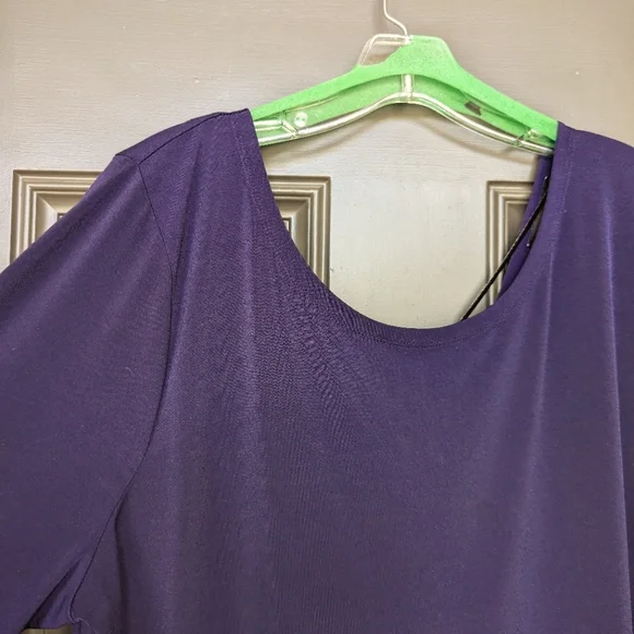 Lane Bryant Pullover Blouse w/V back and Detachable Flat Chain Necklace W 18/20 - Picture 4 of 7